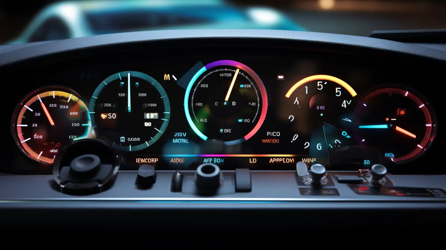 service advisor dashboard with various dials and gauges