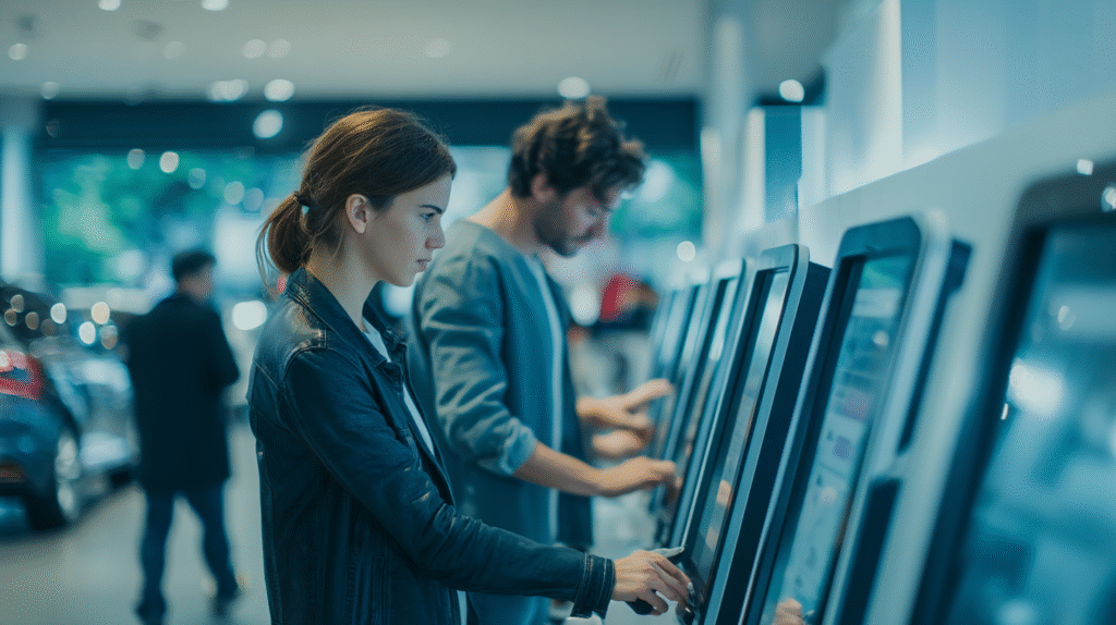 Revealed: The AI Revolution That’s Saving Car Dealerships in 2025 2 ddsdigital young customers using AI powered self service kios 59533e3d 5772 4fbc a2eb 70c530bb0751 2