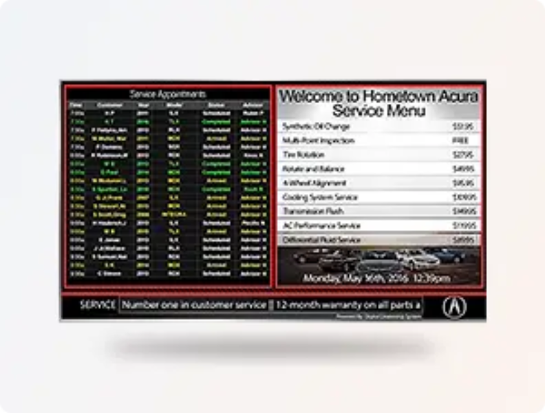 Home 25 DMS Service Status Menu on Gradient Background