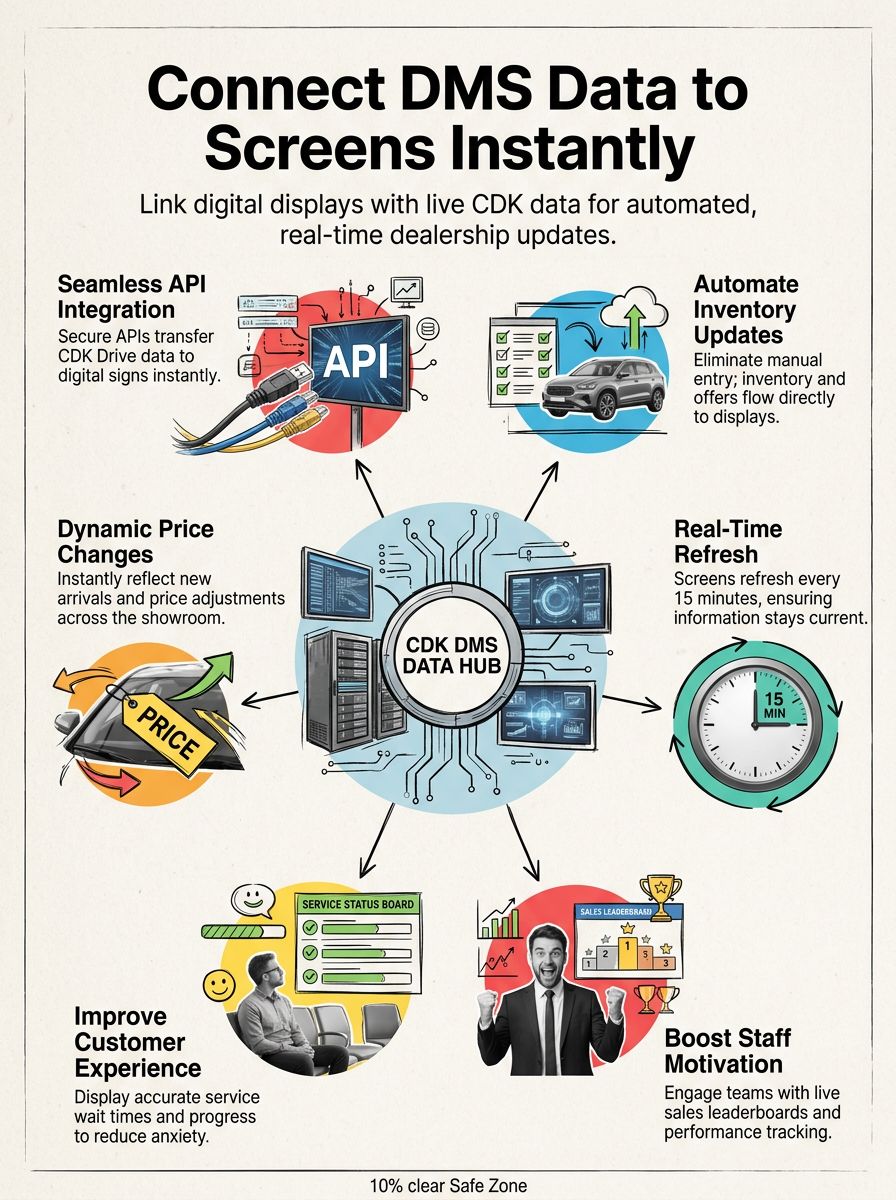 CDK-Integrated Digital Signage: How Dealerships Connect DMS Data to Screens