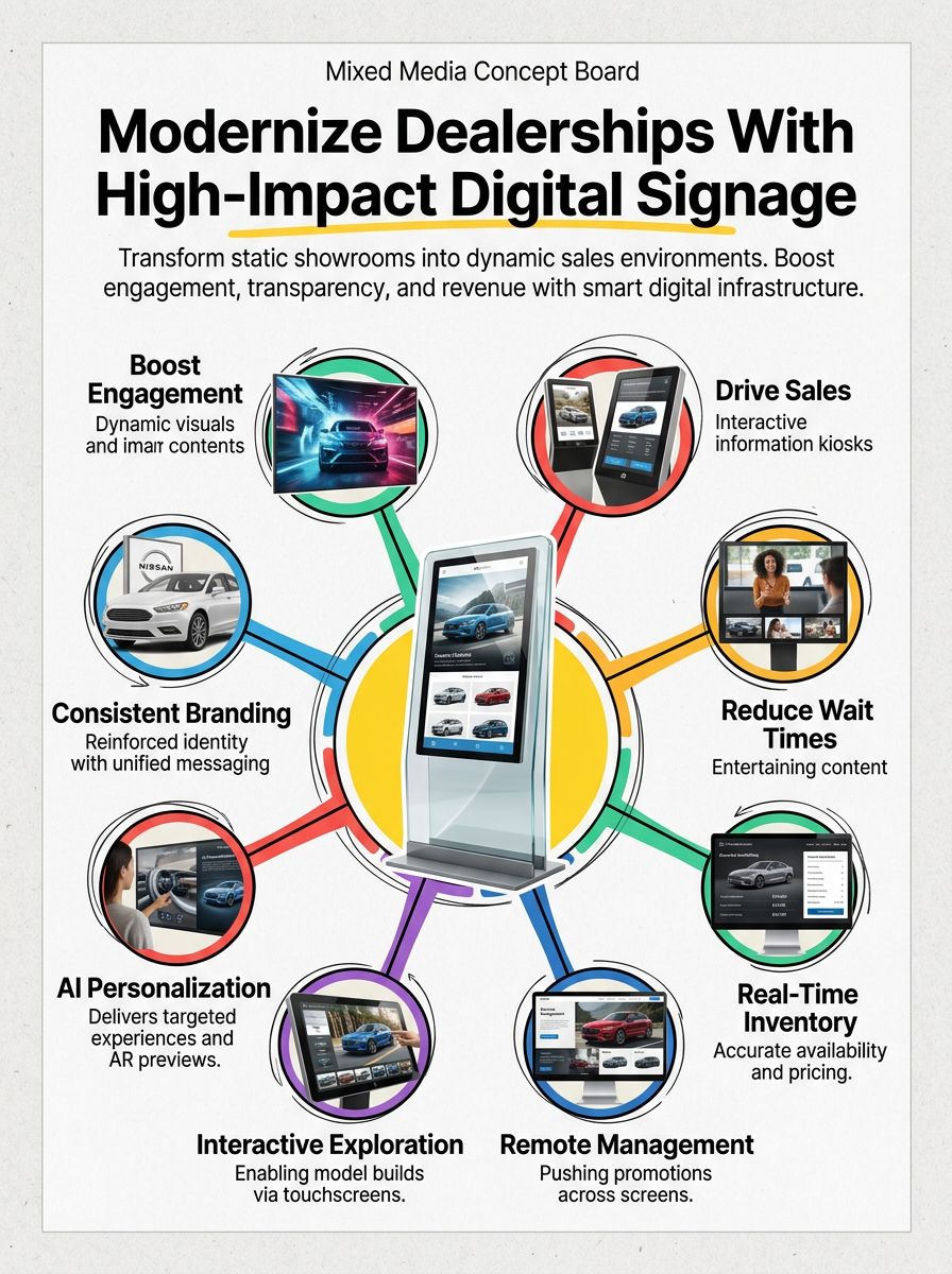 Modernizing Car Dealership Showrooms With High-Impact Digital Signage