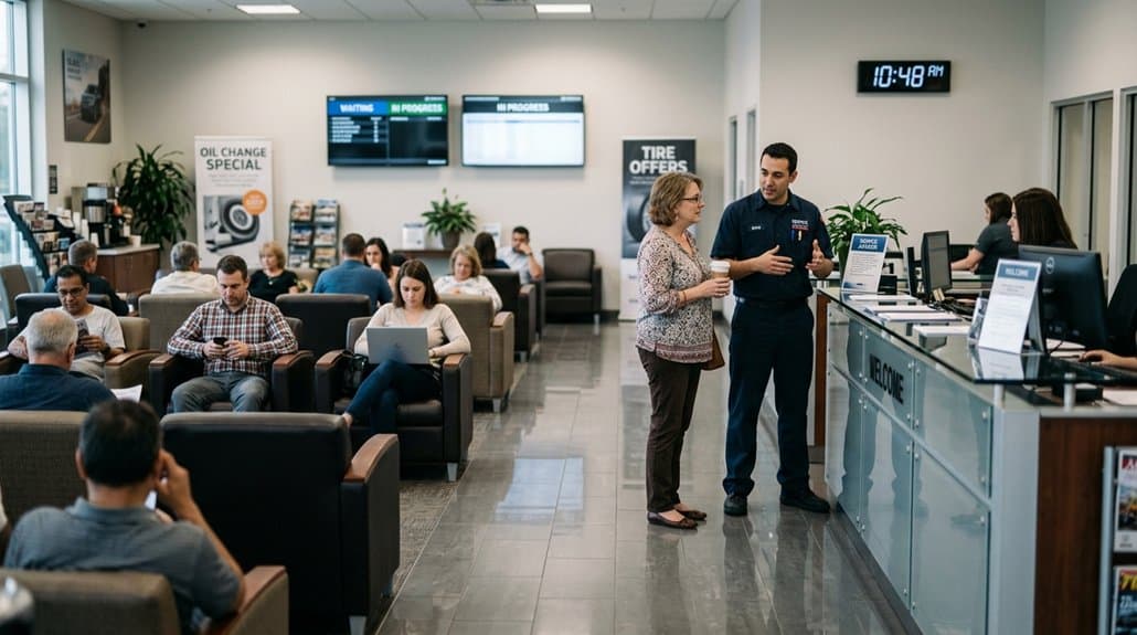 engage waiting service customers