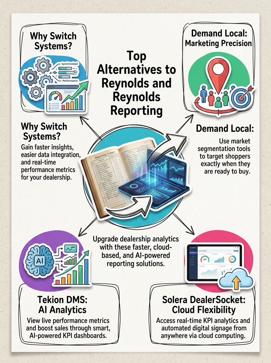 Top Alternatives to Reynolds and Reynolds Reporting for Dealership Analytics