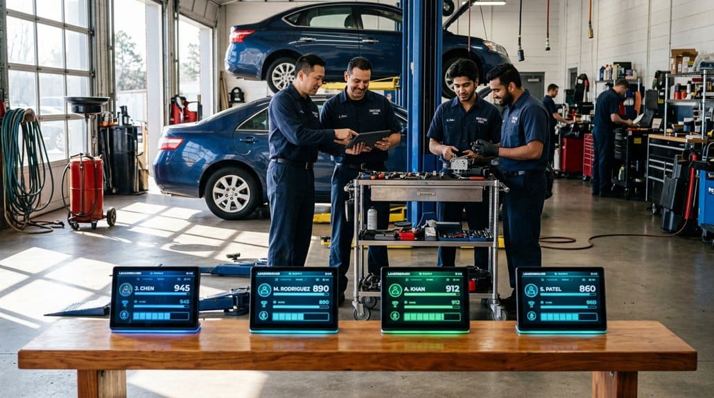 leaderboard driven technician engagement