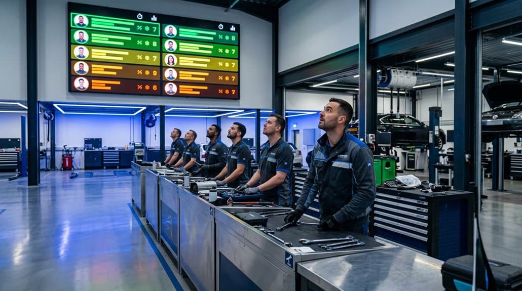 real time technician performance accountability
