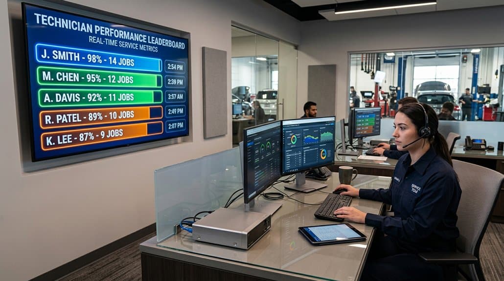 real time technician performance visibility