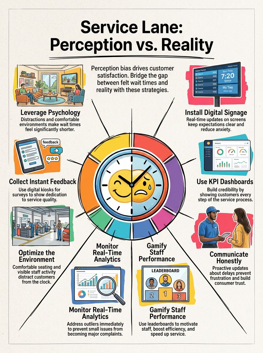 Average Wait Time Perception vs Actual Wait Time in the Service Lane