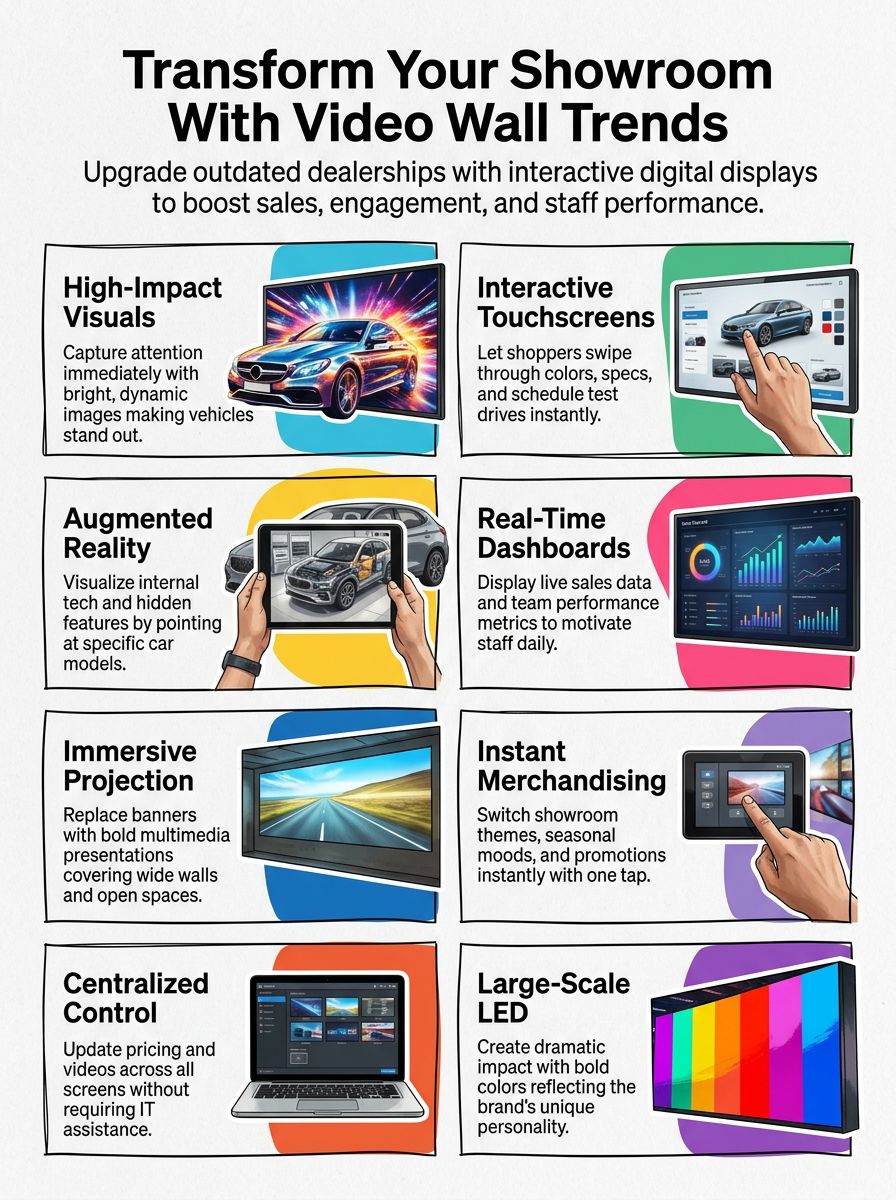 Automotive Showroom Video Wall Design Trends You Need to See