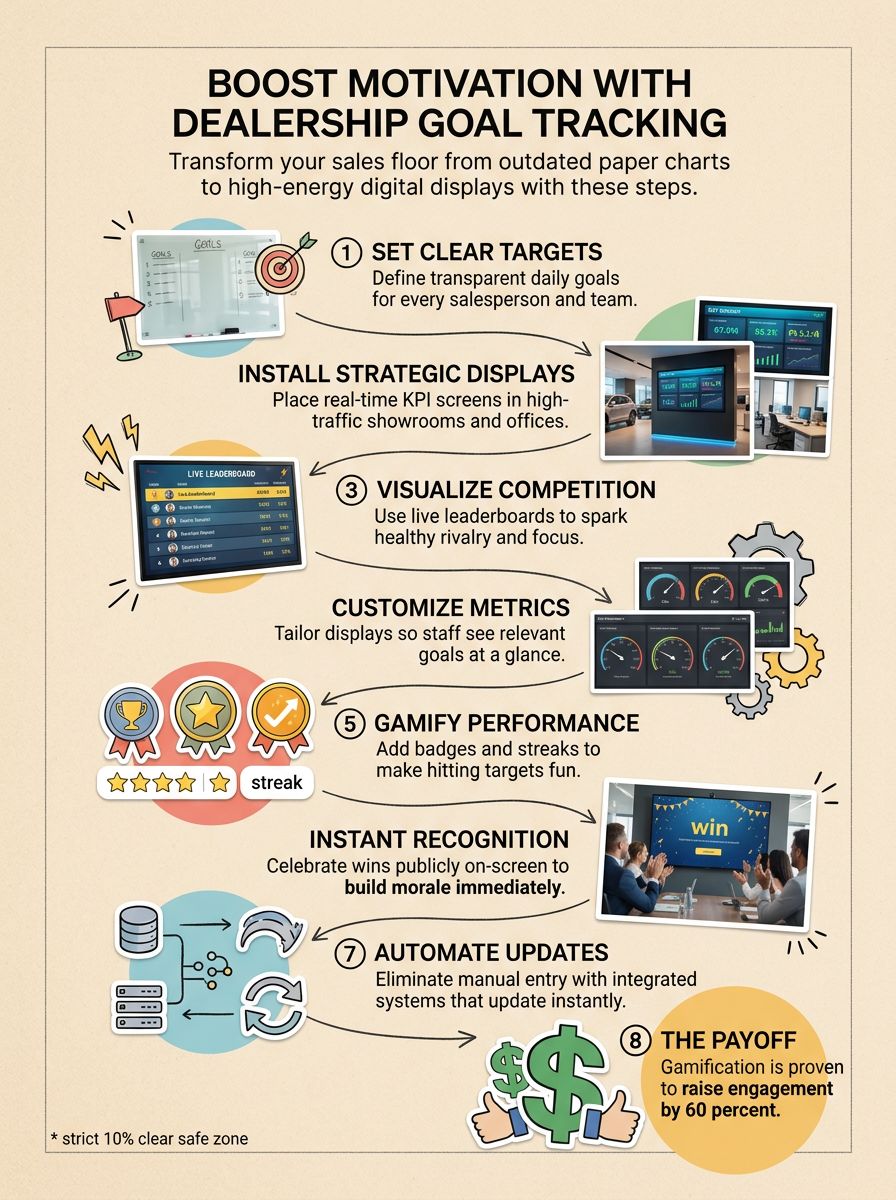 Dealership Goal Tracking Displays: Keeping Your Sales Team Motivated