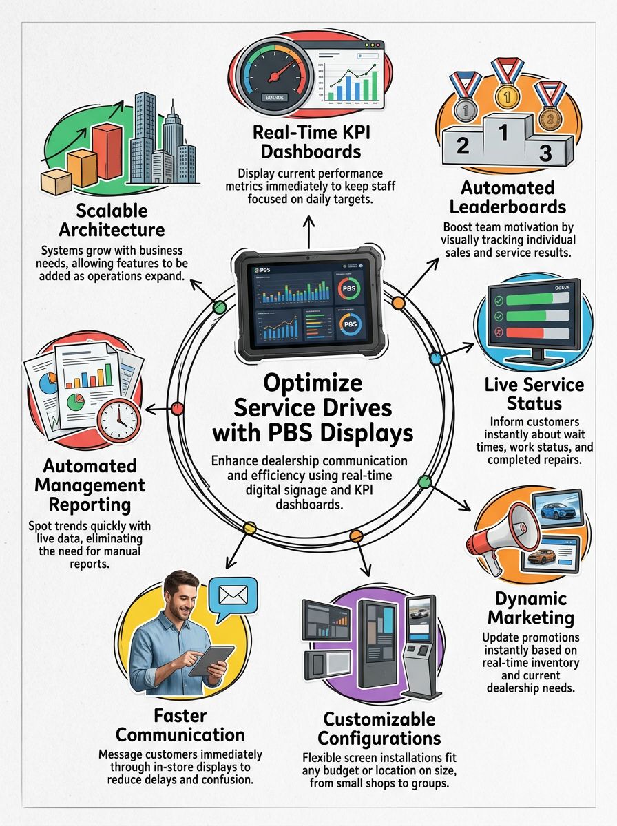 PBS Systems-Integrated Service Drive Displays for Real-Time Updates